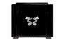 Dragon bar in numbered edition, clear crystal and black ebony, small size - Lalique